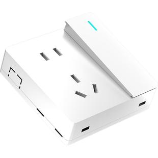 国际电工86明装超薄开关插座面板家用墙壁明线盒电源一开五孔单控