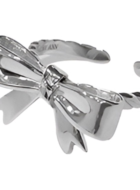 PAUSAANN立体蝴蝶结开口戒指