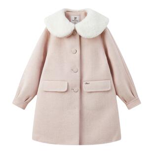 PawinPaw卡通小熊童装秋冬女童防风甜美毛呢外套大衣