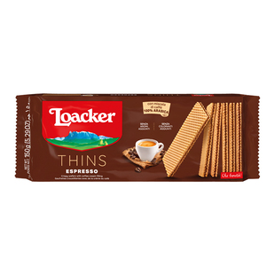 Loacker莱家进口薄片夹心威化饼干酥脆休闲小零食150g