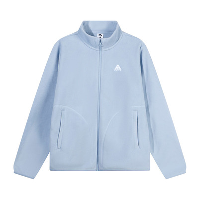 安踏摇粒绒外套女立领开衫上衣