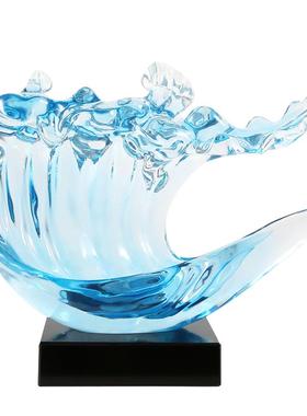 电视柜书房书桌赠人礼品海浪摆件