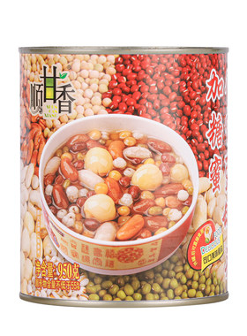 广村顺甘香熟八宝豆小罐头加蜜
