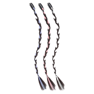 甜酷风挑染麻花辫女仿真假发拳击辫双马尾编发夹辣妹脏辫假发辫子