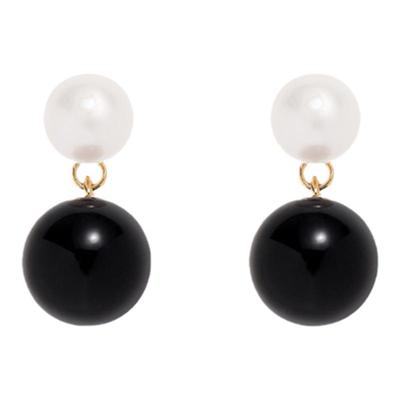 EVESENSE天然黑玛瑙珍珠耳饰