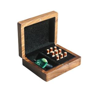 唢呐哨片盒黑胡桃木高档配件收纳盒专业实木翻盖管子哨片盒大容量