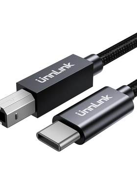 优联typec转usb方口手机打印机线
