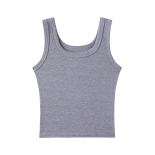 猫人灰色吊带背心女内搭夏季2026新款美背外穿遮副乳纯棉打底上衣