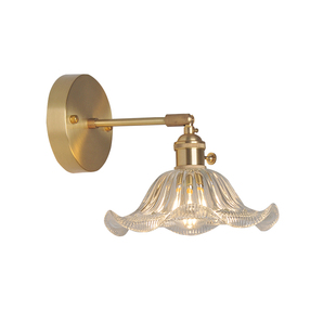 日式复古黄铜灯头壁灯现代北欧床头壁灯简约卫生间浴室镜镜前灯