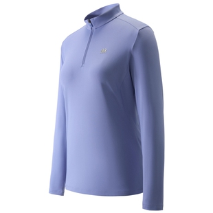 KOLON SPORT可隆户外休闲衣女士微拉绒半拉链长袖T恤弹力内搭