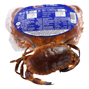 26.6月临期特卖英国进口野生熟冻超大面包蟹海黄道蟹400-800g只