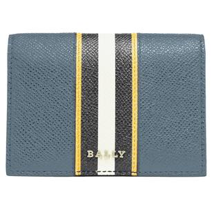 【尊享折扣】BALLY巴利BALLY ICONIC蓝色牛皮革男士卡包6300015