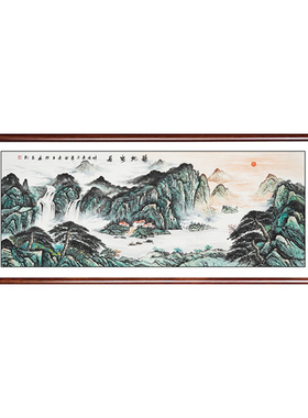 福地安居挂画国画客厅纯手绘中式