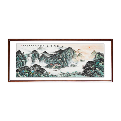 福地安居挂画国画客厅纯手绘中式