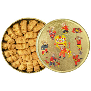 香港珍妮曲奇聪明小熊手工饼干奶油小花曲奇礼盒装320g进口零食品