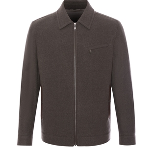 [纯羊毛]SATCHI沙驰男装男士毛呢夹克冬季新款商务保暖行政外套男