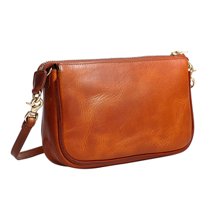 HALF WORK 头层牛皮麻将包单肩腋下包真皮手提女包斜挎包手工复古