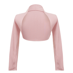 儿童舞蹈小坎肩女童中国舞练功服秋冬保暖外套芭蕾舞服粉披肩外搭