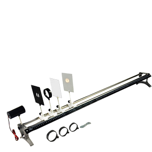 物理光学实验器光具座初中教学仪器光具组金属铸铝轨道凸透镜成像教老师演示大号金属铝合金底座凹透镜F光源