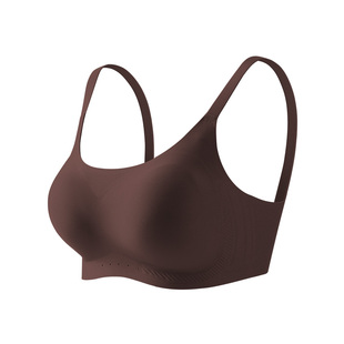 新一步2026年女款内衣隐形软支撑胶条收副乳一片式背心吊带文胸罩