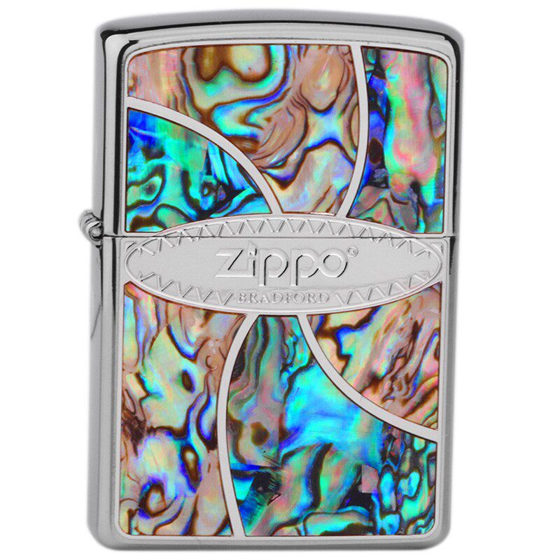 zippo防风天然贝壳复刻打火机