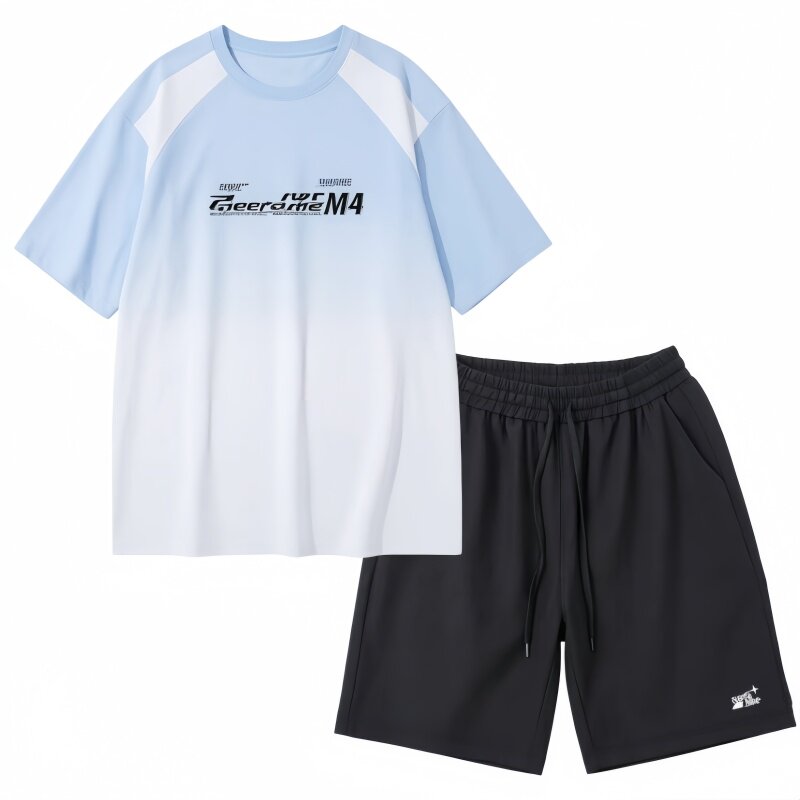 男大童冰丝速干夏季潮流套装清凉