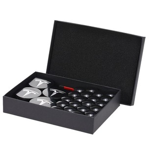 适用特斯拉model3/Y轮毂盖毛豆Y螺丝中心标盖黑化轮胎帽改装配件