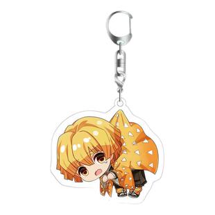 2025鬼灭之刃钥匙扣我妻善逸创意书包小挂件吊坠亚克力动漫展周边