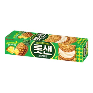 【旗舰】lotte乐天韩国进口菠萝味夹心饼干酥脆下午茶点心小吃