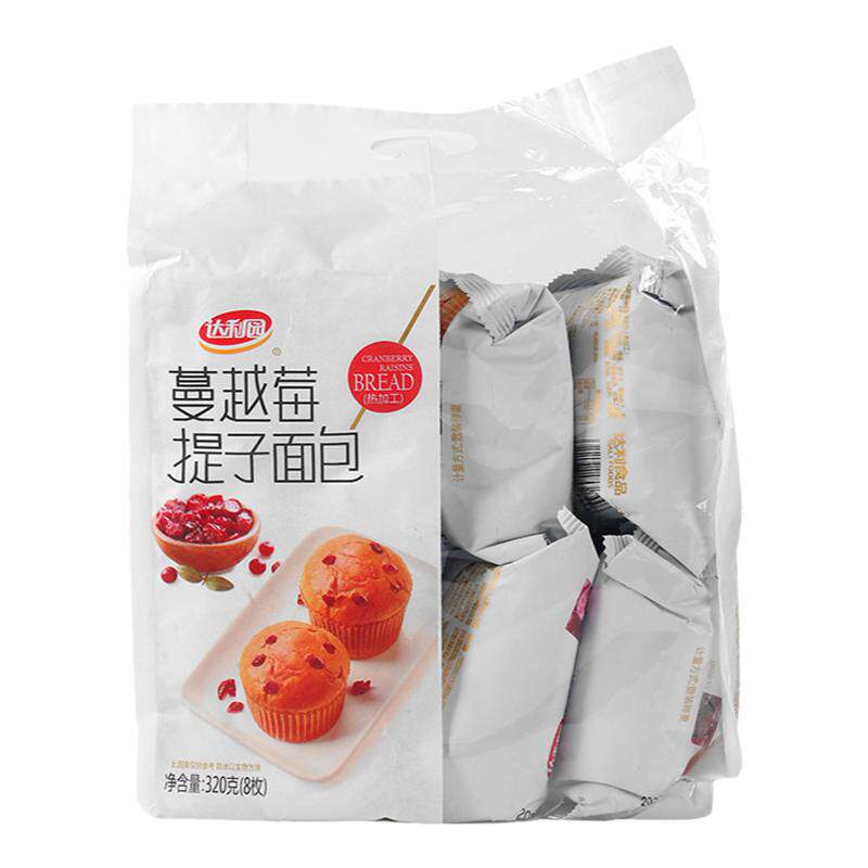 达利园蔓越莓提子面包320g*2袋整箱早餐糕点休闲零食120g点心营养