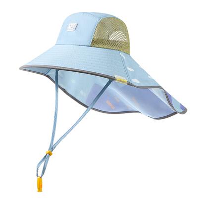 柠檬宝宝儿童户外大帽檐防晒帽