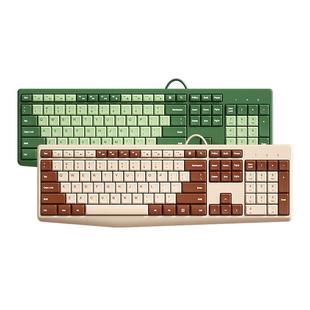 BOW 全键位键盘鼠标套装有线外接笔记本台式通用女生办公打字机械