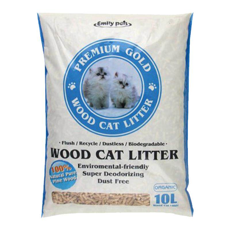 包邮 EMILYPETS松木猫砂 除臭环保猫用品 强凝结杀菌宠物猫沙10L