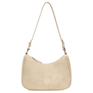 热风女士包包2025年秋季新款字母压印腋下包复古港风通勤单肩小包