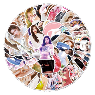 100张Twice贴纸韩国女团林娜琏周子瑜名井南明星周边装饰贴画头盔摩托车滑板吉他保温杯笔记本钓鱼箱防水贴纸