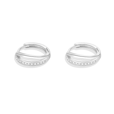 925纯银玫瑰金色耳扣耳环耳圈