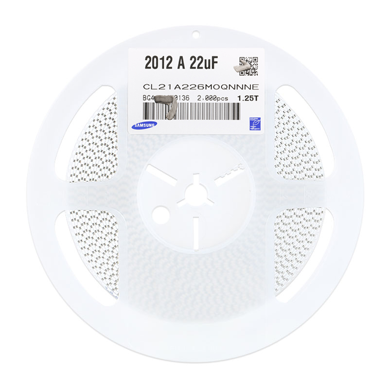 原装0805贴片电容22uF(226) ±20% 16V X5R CL21A226MOQNNNE 50只