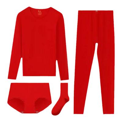 正品红豆100%纯棉本命年保暖内衣