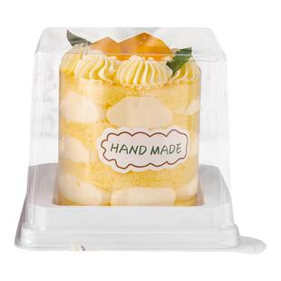 2寸蛋糕包装盒千层慕斯3小西点迷你蛋糕卷甜品切块加高透明打包盒