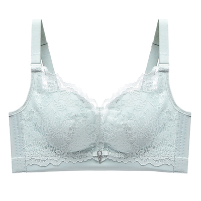 甜美无钢圈乳胶聚拢内衣女抗螨