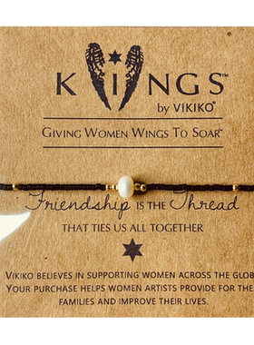 VIKIKO天然珍珠串珠黑色小手链