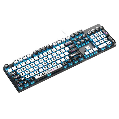 狼蛛F2068印花集有线机械键盘