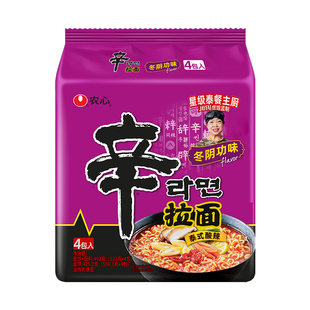 农心辛拉面冬阴功味袋装方便面泰式酸辣牛肉面烹煮速食夜宵泡面