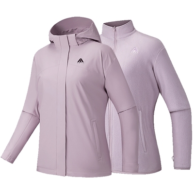 安踏水壳冲锋衣三合一户外加绒