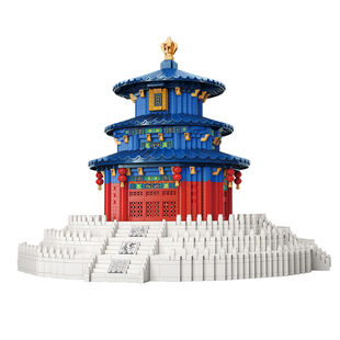 中国积木魔域祈年殿榫卯天坛拼装古风建筑高难度模型益智玩具礼物