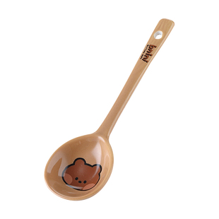 陶瓷勺子家用汤勺可爱儿童吃饭勺高颜值长柄调羹厨房盛汤喝粥餐具