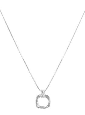 银色几何吊坠项链女轻奢小众简约高级感锁骨链秋冬时尚毛衣链配饰