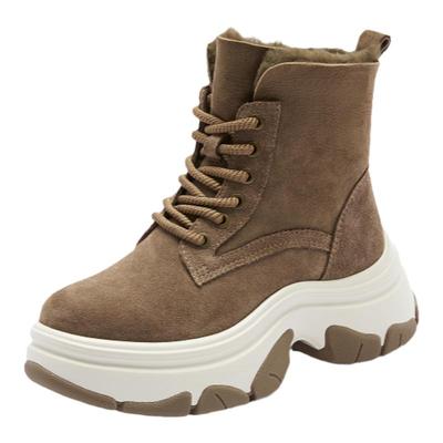 思加图复古保暖厚底雪地靴短靴女