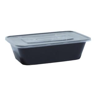 一次性餐具长方形500/650ml商用加厚塑料透明外卖饭盒带盖打包盒