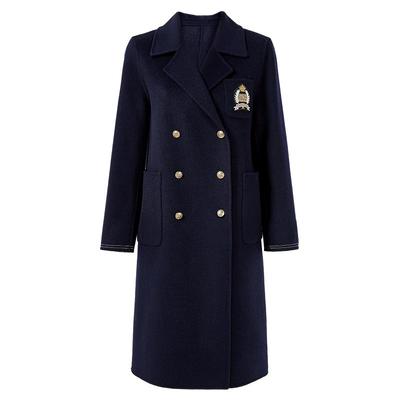 秋水伊人英伦风双面呢大衣羊毛